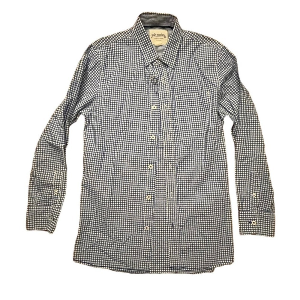 Johnnie B Boys 11-12 Long Sleeve Button Down Blue White